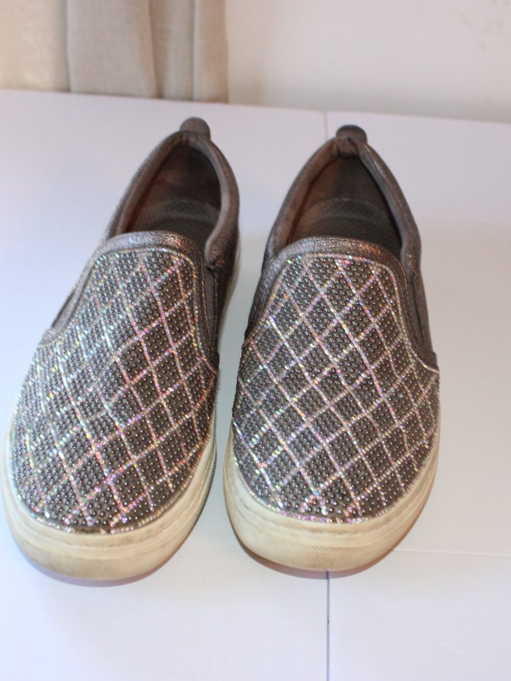 Skechers Glitter Sneakers Slip On Shoes Women's Size 10 - Picture 3 of 8